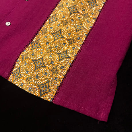 【半袖】【 ESGP-09-2S-BU 】【 S/S FRONT PANEL SHIRTS 】【 VINTAGE BATIK 】