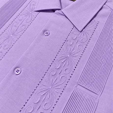 【ご注文日より１年以内にお届け】【受注生産】【半袖】【 ESG-01S-LA 】【 S/S GUAYABERA 】【 REJILLADA 】【 LAVENDER 】【 ラベンダー 】