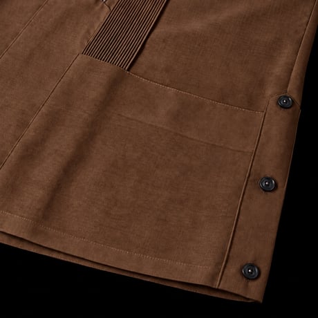 【ご注文日より１年以内にお届け】【受注生産】【長袖】【 ESG-20L-BRB 】【 L/S GUAYABERA 】【 REJILLADA 】【 BROWN x BLACK 】【 茶色 x 黒 】