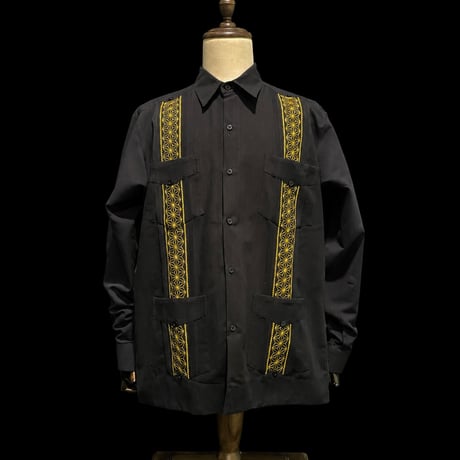 【1月〜2月】【予約商品】【長袖】【 ESGS-13L-BG 】【 L/S CUBANA ASA 】【BLACKx GOLD 】 【黒x金】