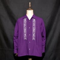【ご注文日より１年以内にお届け】【受注生産】【長袖】【 ESG-01L-PUW】【 REJILLADA 】【 PURPLEx WHITE】【 紫x白】