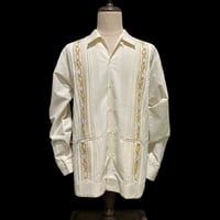 【1月〜2月】【予約商品】【長袖】【 ESG-38L-OFG】【 L/S GUAYAMISA 】【OFF WHITE x GOLD】 【オフホワイト x 金】