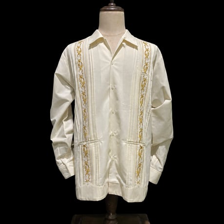 【1月〜2月】【予約商品】【長袖】【 ESG-38L-OFG】【 L/S GUAYAMISA 】【OFF WHITE x GOLD】 【オフホワイト x 金】