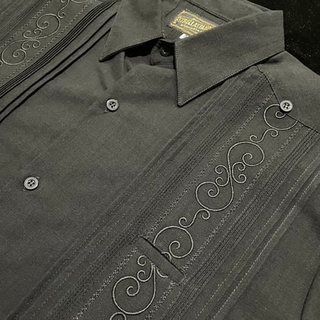 【半袖】【 ESGS-11S-B 】【 S/S GUAYABERA】【BLACK】 【黒】