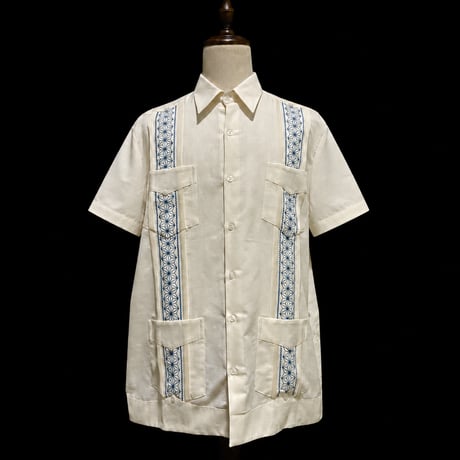 【1月〜2月】【予約商品】【半袖】【 ESGS-13S-OFJA 】【 S/S CUBANA ASA 】【OFF WHITEx JADE 】 【オフホワイトx翡翠】