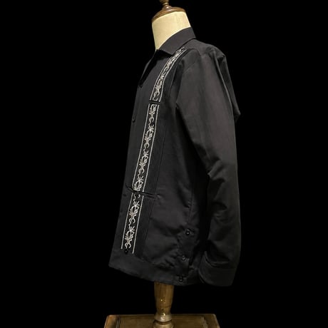 【1月〜2月】【予約商品】【長袖】【 ESG-38L-BS 】【 L/S GUAYAMISA 】【BLACK x SILVER】 【黒 x 銀】
