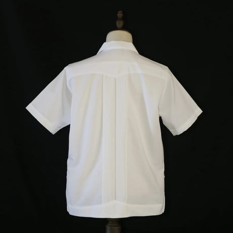 【ご注文日より１年以内にお届け】【受注生産】【半袖】【 ESG-01S-WG 】【 S/S GUAYABERA 】【 REJILLADA 】【 WHITE x GOLD 】【 白 x 金 】