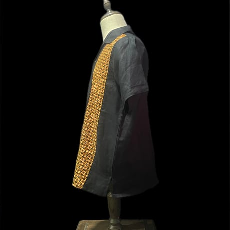 【半袖】【 ESGP-09-7S-B 】【リネン】【LINEN 100%】【 S/S FRONT PANEL SHIRTS 】【 VINTAGE BATIK 】