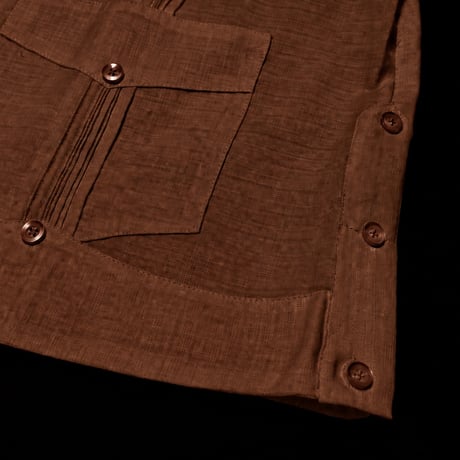 【ご注文日より１年以内にお届け】【受注生産】【半袖】【 ESG-40S-BR】【S/S CUBANA】【BROWN】 【茶色】