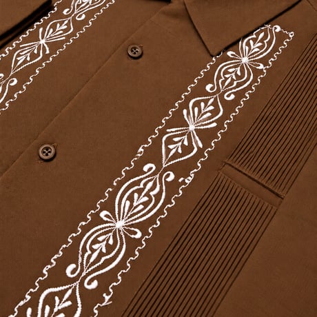 【ご注文日より１年以内にお届け】【受注生産】【長袖】【 ESG-01L-BRW 】【【 REJILLADA 】【 BROWN x WHITE 】【 茶色x 白】