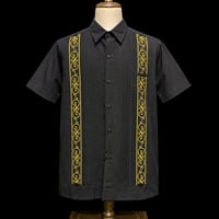 【10月下旬】【予約商品】【半袖】【 ESGS-11S-BG 】【 S/S GUAYABERA】【BLACK x GOLD】 【黒 x 金】