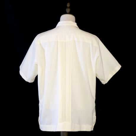 【ご注文日より１年以内にお届け】【受注生産】【半袖】【 ESG-01S-OFG 】【 S/S GUAYABERA 】【 REJILLADA 】【 OFF WHITE x GOLD 】
