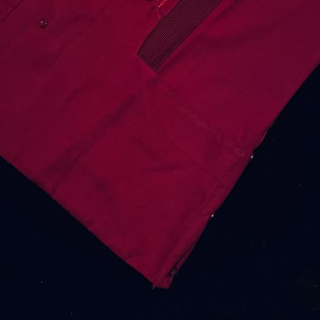 【ご注文日より１年以内にお届け】【受注生産】【ESG-20S-BU】【REJILLADA 】【S/S GUAYABERA】【BURGUNDY】 【臙脂色】