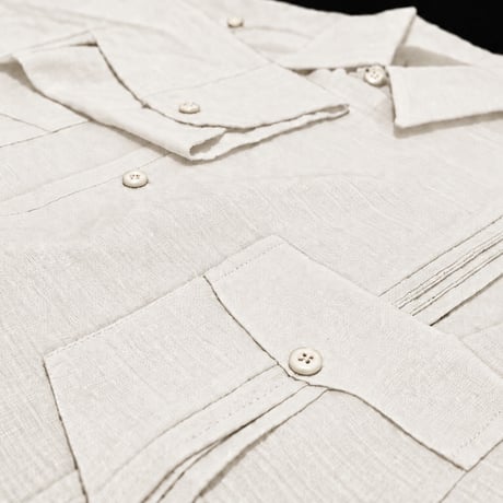 【ご注文日より１年以内にお届け】【受注生産】【長袖】【 ESG-40L-OF】【 L/S GUAYABERA 】【 CUBANA 】【OFF WHITE】 【オフホワイト】