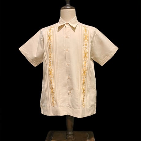 【10月下旬】【予約商品】【半袖】【 ESG-32S-LBG 】【S/S GUAYAMISA】【L.BEIGEx GOLD】 【ライトベージュ x 金】