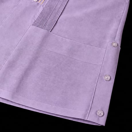 【ご注文日より１年以内にお届け】【受注生産】【半袖】【 ESG-01S-LAG 】【 S/S GUAYABERA 】【 REJILLADA 】【 LAVENDERxWHITE 】【 ラベンダーx金】