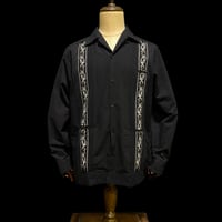 【1月〜2月】【予約商品】【長袖】【 ESG-38L-BS 】【 L/S GUAYAMISA 】【BLACK x SILVER】 【黒 x 銀】