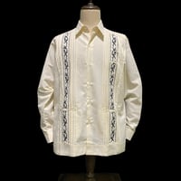 【1月〜2月】【予約商品】【長袖】【 ESG-38L-OFB 】【 L/S GUAYAMISA 】【OFF WHITE x BLACK】 【オフホワイト x 黒】