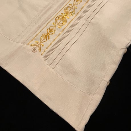 【10月下旬】【予約商品】【半袖】【 ESG-32S-LBG 】【S/S GUAYAMISA】【L.BEIGEx GOLD】 【ライトベージュ x 金】