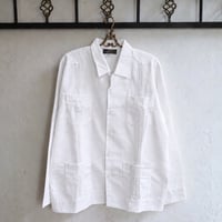 【ご注文日より１年以内にお届け】【受注生産】【長袖】【 ESG-40L-W】【 L/S GUAYABERA 】【 CUBANA 】WHITE】 【白】