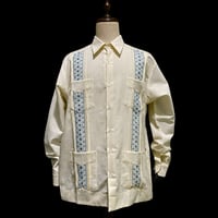 【1月〜2月】【予約商品】【長袖】【 ESGS-13L-OFJA 】【 L/S CUBANA ASA 】【OFF WHITEx JADE 】 【オフホワイトx翡翠】