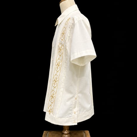 【半袖】【 ESGS-11S-OFG 】【S/S GUAYAMISA】【OFF WHITE x GOLD】 【オフホワイト x 金】
