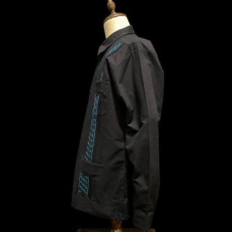 【1月〜2月】【予約商品】【長袖】【 ESGS-13L-BJA】【 L/S CUBANA ASA 】【BLACKx JADE 】 【黒x翡翠】