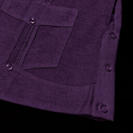 【ご注文日より１年以内にお届け】【受注生産】【長袖】【 ESG-40L-PU】【 L/S GUAYABERA 】【 CUBANA 】【PURPLE】 【紫】