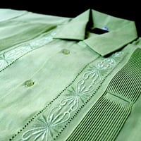 【ご注文日より１年以内にお届け】【受注生産】【半袖】【 ESG-01S-PIS 】【 S/S GUAYABERA 】【 REJILLADA 】【 PISTACHIO 】【ピスタチオ】