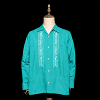 【ご注文日より１年以内にお届け】【受注生産】【長袖】【 ESG-01L-TQW 】【 REJILLADA 】【 TURQUOISExWHITE 】【 ターコイズグリーンx白 】