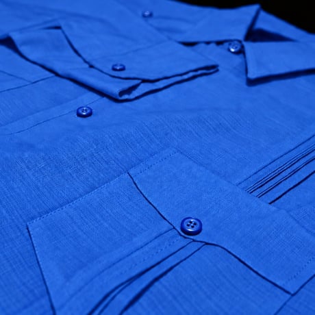 【ご注文日より１年以内にお届け】【受注生産】【長袖】【 ESG-40L-RB】【 L/S GUAYABERA 】【 CUBANA 】【ROYAL BLUE】 【ロイヤルブルー】