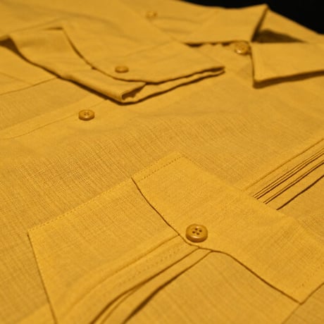 【ご注文日より１年以内にお届け】【受注生産】【長袖】【 ESG-40L-MU】【 L/S GUAYABERA 】【 CUBANA 】【MUSTARD】 【マスタード】