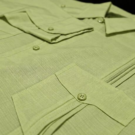 【ご注文日より１年以内にお届け】【受注生産】【長袖】【 ESG-40L-PIS】【 L/S GUAYABERA 】【 CUBANA 】【PISTACHIO】 【ピスタチオ】