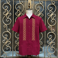 【10月中旬】【予約商品】【 半袖 】【 ESGS-04S-BUG 】【 REJILLADA ASA 】【 麻の葉柄 】【 BURGUNDY x GOLD 】【 臙脂色 x 金 】