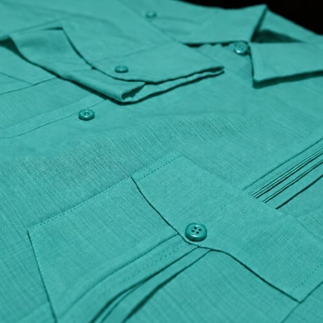 【ご注文日より１年以内にお届け】【受注生産】【長袖】【 ESG-40L-TQ】【 L/S GUAYABERA 】【 CUBANA 】【TURQUOISE GREEN】