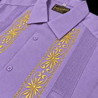 【半袖】【 ESGS-04S-LAG】【S/S REJILLADA ASA 】【 麻の葉柄 】【 LAVENDER GOLD 】【ラベンダーx金】