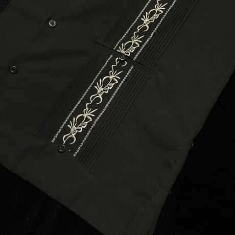 【1月〜2月】【予約商品】【長袖】【 ESG-38L-BS 】【 L/S GUAYAMISA 】【BLACK x SILVER】 【黒 x 銀】