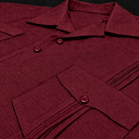 【ご注文日より１年以内にお届け】【受注生産】【半袖】【 ESG-40S-BU】【S/S CUBANA】【BURGUNDY】 【臙脂色】