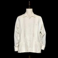 【長袖】【 ESG-01L-OF 】【 L/S GUAYABERA 】【 REJILLADA 】【 OFF WHITE 】【 オフホワイト 】