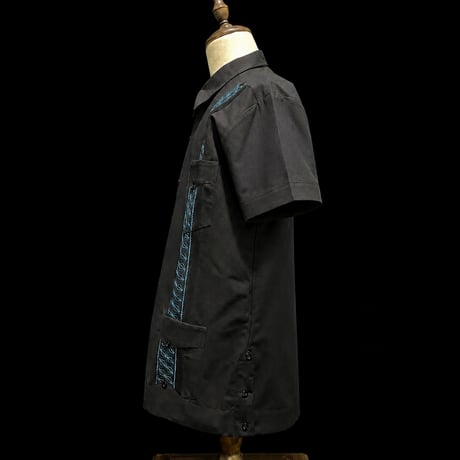 【1月〜2月】【予約商品】【半袖】【 ESGS-13S-BJA】【 S/S CUBANA ASA 】【BLACKx JADE 】 【黒x翡翠】