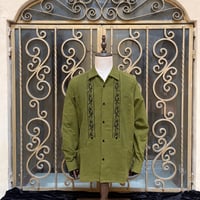 【ご注文日より１年以内にお届け】【受注生産】【長袖】【 ESG-20L-OLB 】【 L/S GUAYABERA 】【 REJILLADA 】【 OLIVE x BLACK 】【 オリーブx 黒 】