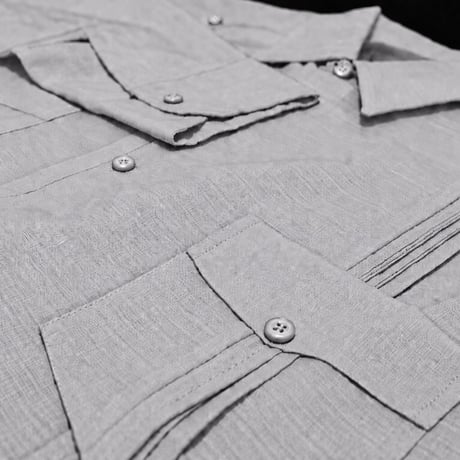 【ご注文日より１年以内にお届け】【受注生産】【長袖】【 ESG-40L-GR 】【 L/S GUAYABERA 】【 CUBANA 】【 GRAY 】【灰色】