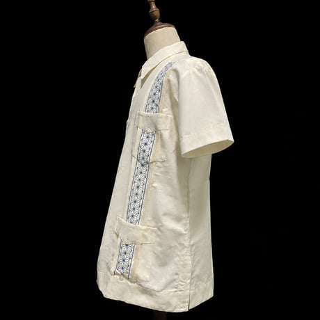 【1月〜2月】【予約商品】【半袖】【 ESGS-13S-OFJA 】【 S/S CUBANA ASA 】【OFF WHITEx JADE 】 【オフホワイトx翡翠】