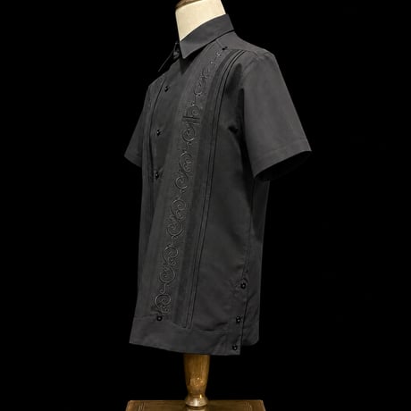 【半袖】【 ESGS-11S-B 】【 S/S GUAYABERA】【BLACK】 【黒】