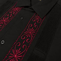 【ご注文日より１年以内にお届け】【受注生産】【半袖】【 ESG-01S-BBU】【 REJILLADA 】【 BLACK x BURGUNDY 】【 黒 x 臙脂色】