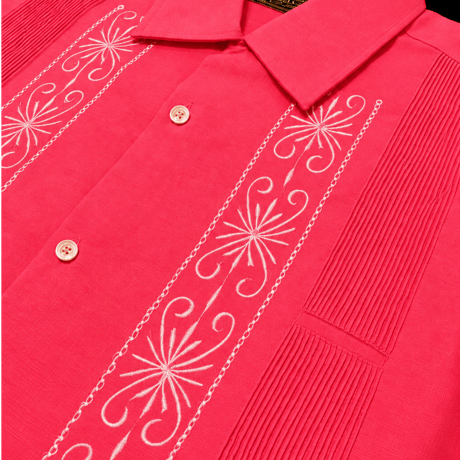 【ご注文日より１年以内にお届け】【受注生産】【半袖】【 ESG-01S-PW 】【S/S REJILLADA】【CORAL x WHITE】 【ピンクx 白】
