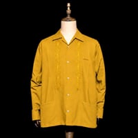 【2027年7月31日までにお届け】【受注生産】【長袖】【 ESG-01L-MU 】【 L/S GUAYABERA 】【 REJILLADA 】【 MUSTARD】