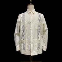 【1月〜2月】【予約商品】【長袖】【 ESGS-13L-OFB】【 L/S CUBANA ASA 】【OFF WHITEx BLACK 】 【オフホワイトx黒】