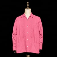 【ご注文日より１年以内にお届け】【受注生産】【長袖】【 ESG-01L-RP 】【 L/S GUAYABERA 】【 REJILLADA 】【ROSE PINK】【ローズピンク】