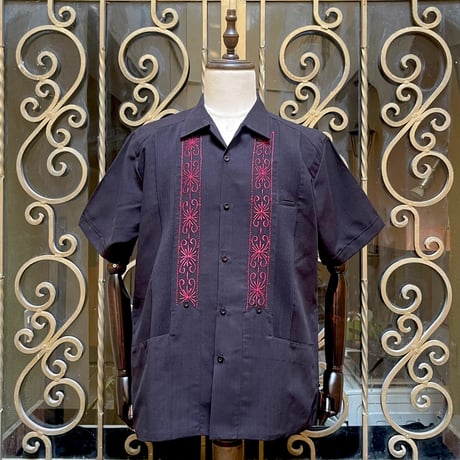 【9月下旬】【予約商品】【半袖】【 ESG-01S-BBU 】【 REJILLADA 】【 BLACK x BURGUNDY 】【 黒 x 臙脂(えんじ)色 】